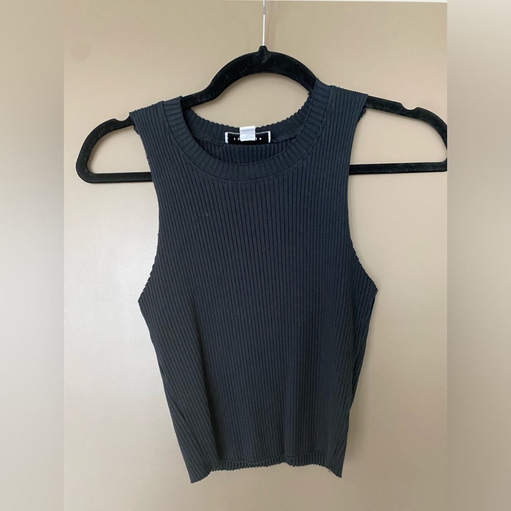 Topshop cropped ribbed tank